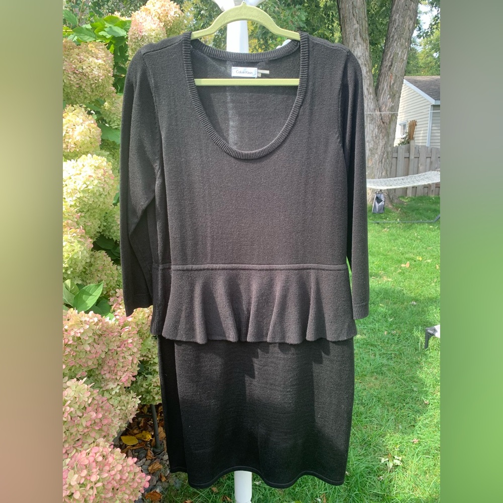 CK black sweater dress